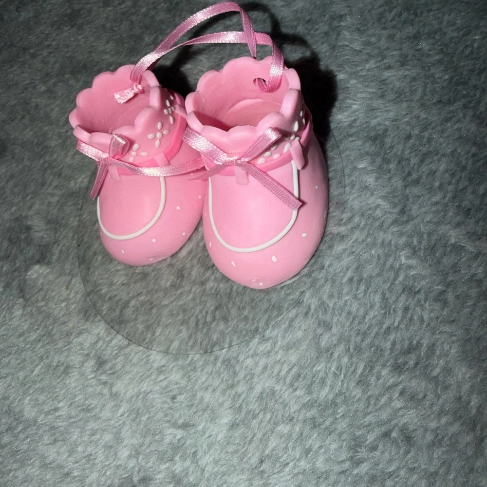 DecoPac Pink Booties Shoes Decoset Gender Reveal Girl Shower Party Cake Topper